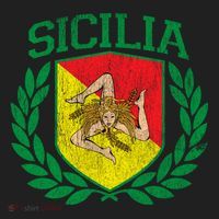 Sicilia Flag And Shield With Trinacria Sicily Gift Beanie thumb 2