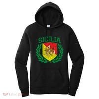 Sicilia Flag And Shield With Trinacria Sicily Gift Women's Hoodie thumb 0