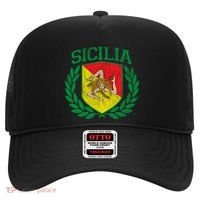 Sicilia Flag And Shield With Trinacria Sicily Gift Hat thumb 0