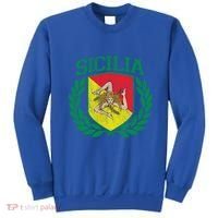 Sicilia Flag And Shield With Trinacria Sicily Gift Sweatshirt thumb 0