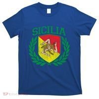 Sicilia Flag And Shield With Trinacria Sicily Gift T-Shirt thumb 0