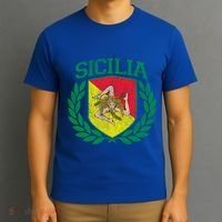 Sicilia Flag And Shield With Trinacria Sicily Gift T-Shirt thumb 3