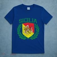 Sicilia Flag And Shield With Trinacria Sicily Gift T-Shirt thumb 5