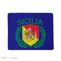 Sicilia Flag And Shield With Trinacria Sicily Gift Mousepad thumb 0