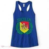 Sicilia Flag And Shield With Trinacria Sicily Gift Women's Tank Top thumb 0
