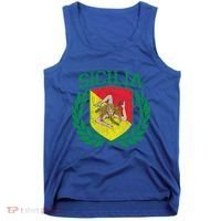 Sicilia Flag And Shield With Trinacria Sicily Gift Tank Top thumb 0