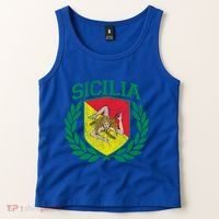 Sicilia Flag And Shield With Trinacria Sicily Gift Tank Top thumb 2
