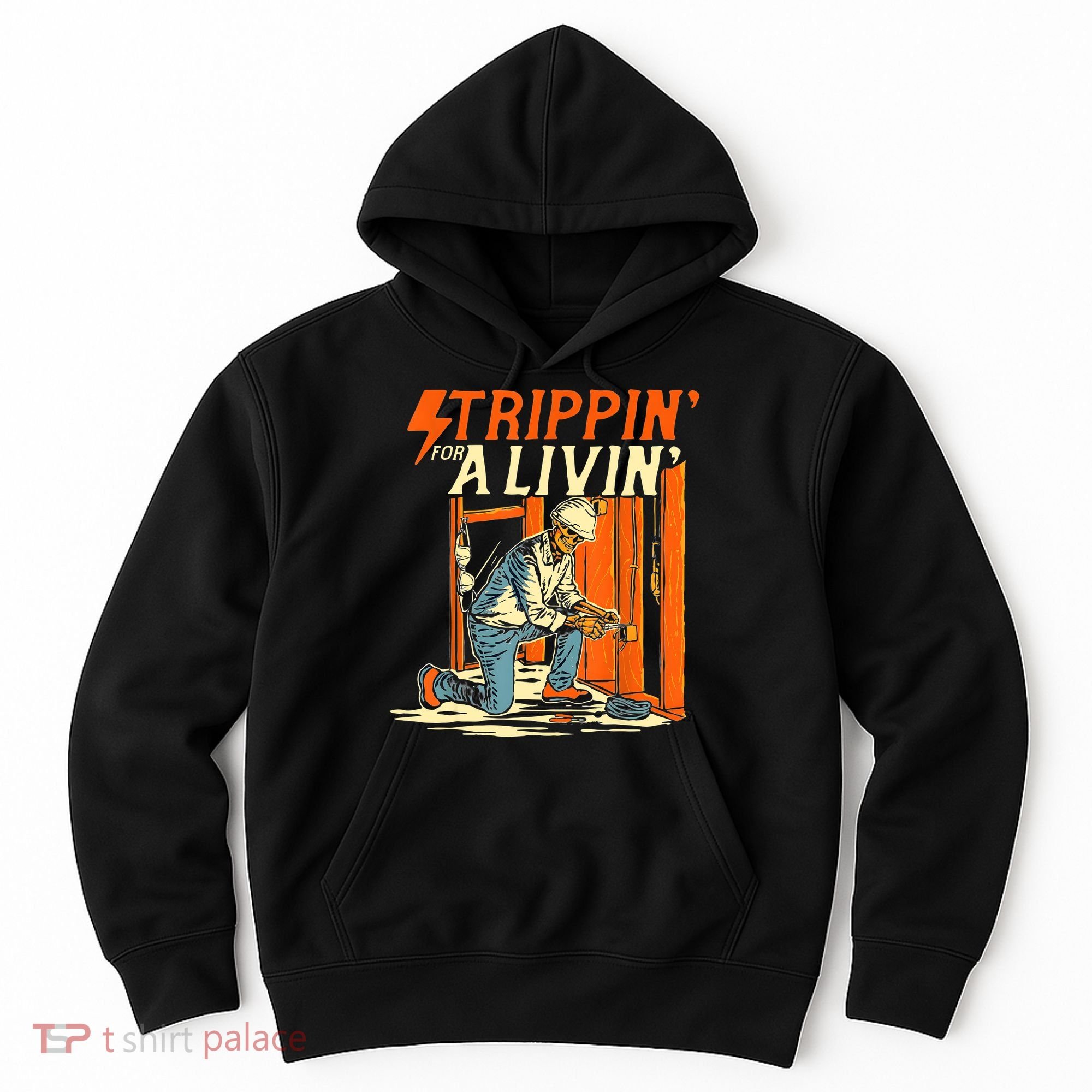 Stripping For A Living Electrician Work Electrical Worker Hoodie