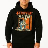 Stripping For A Living Electrician Work Electrical Worker Hoodie thumb 2
