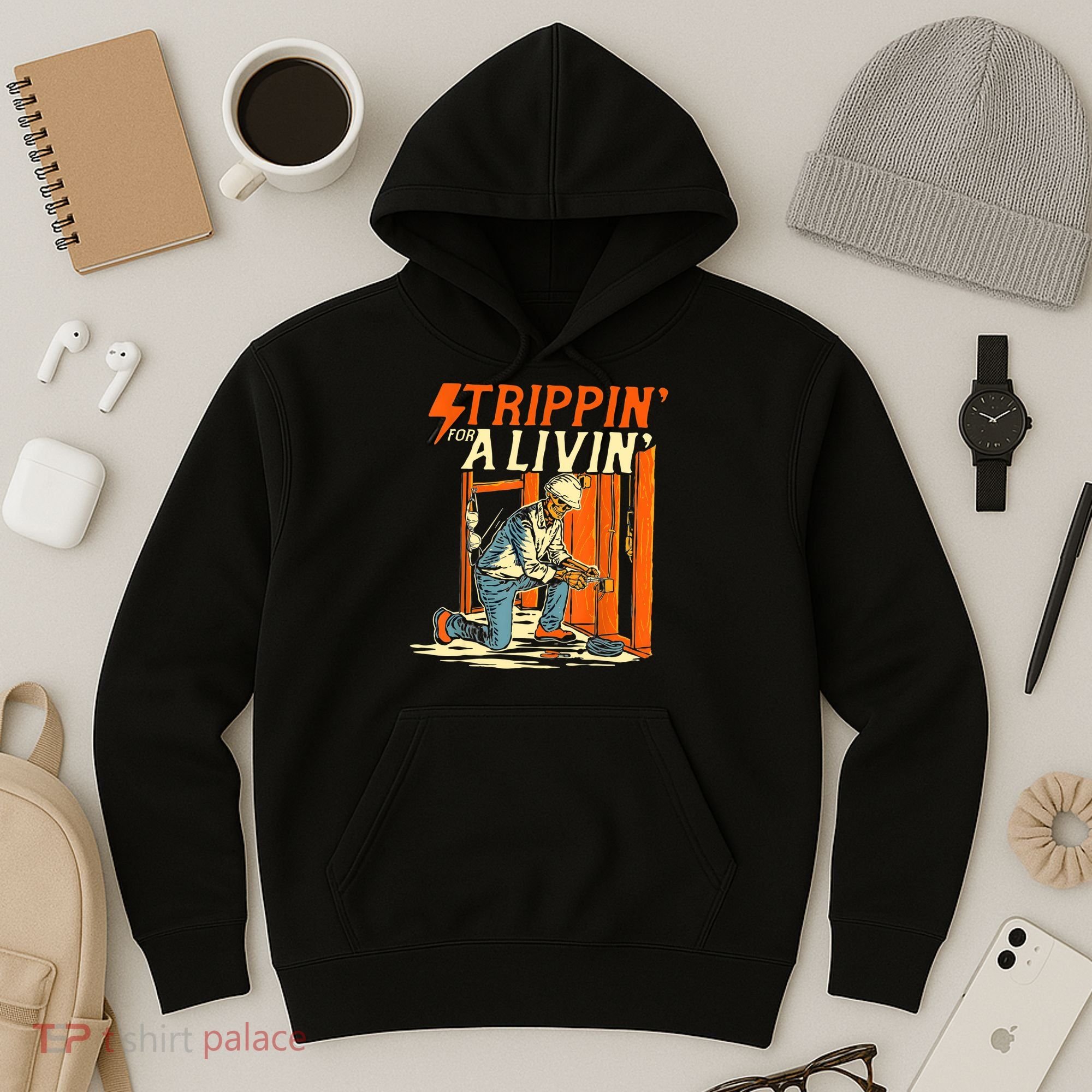 Stripping For A Living Electrician Work Electrical Worker Hoodie