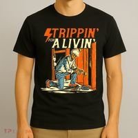 Stripping For A Living Electrician Work Electrical Worker T-Shirt thumb 3