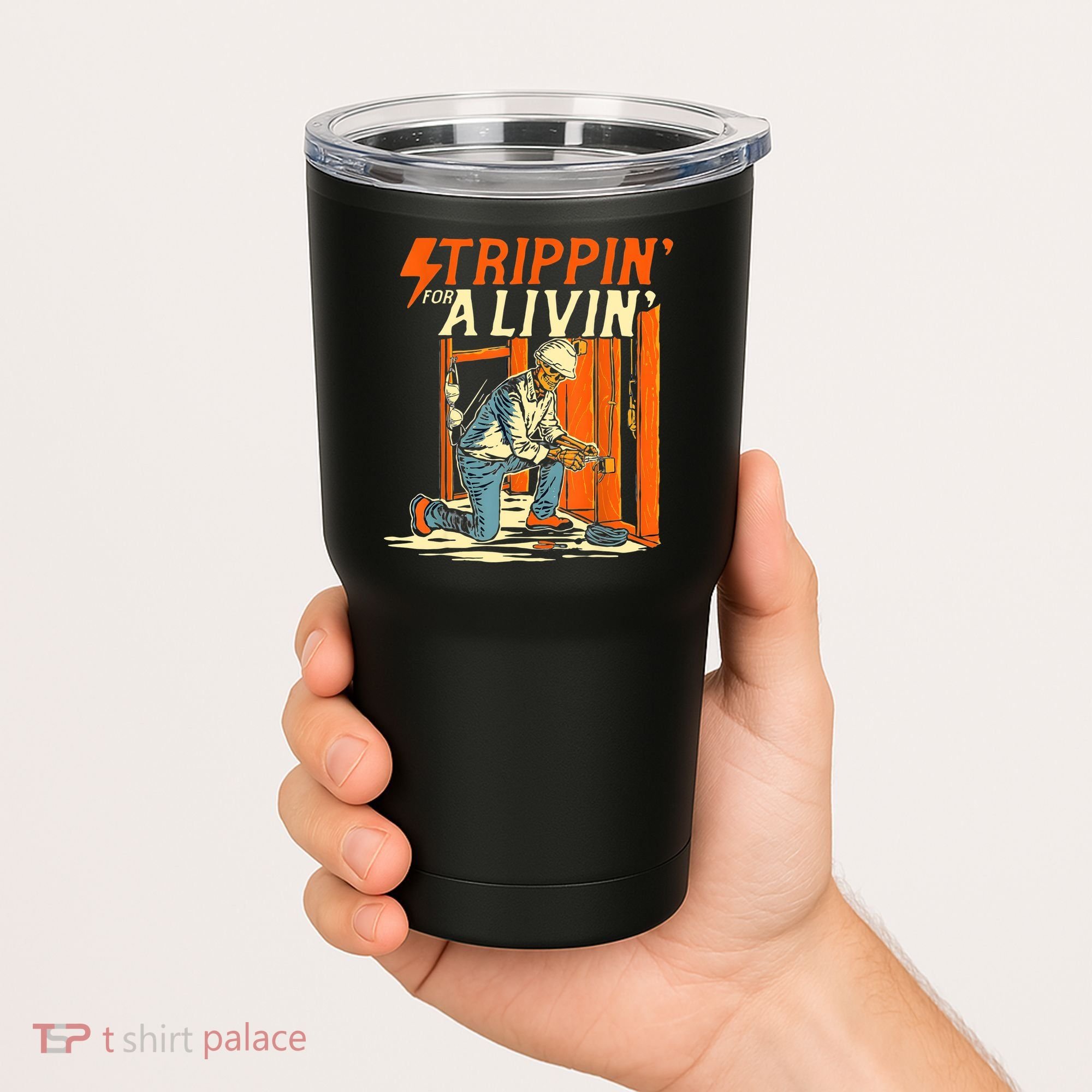 Stripping For A Living Electrician Work Electrical Worker Tumbler