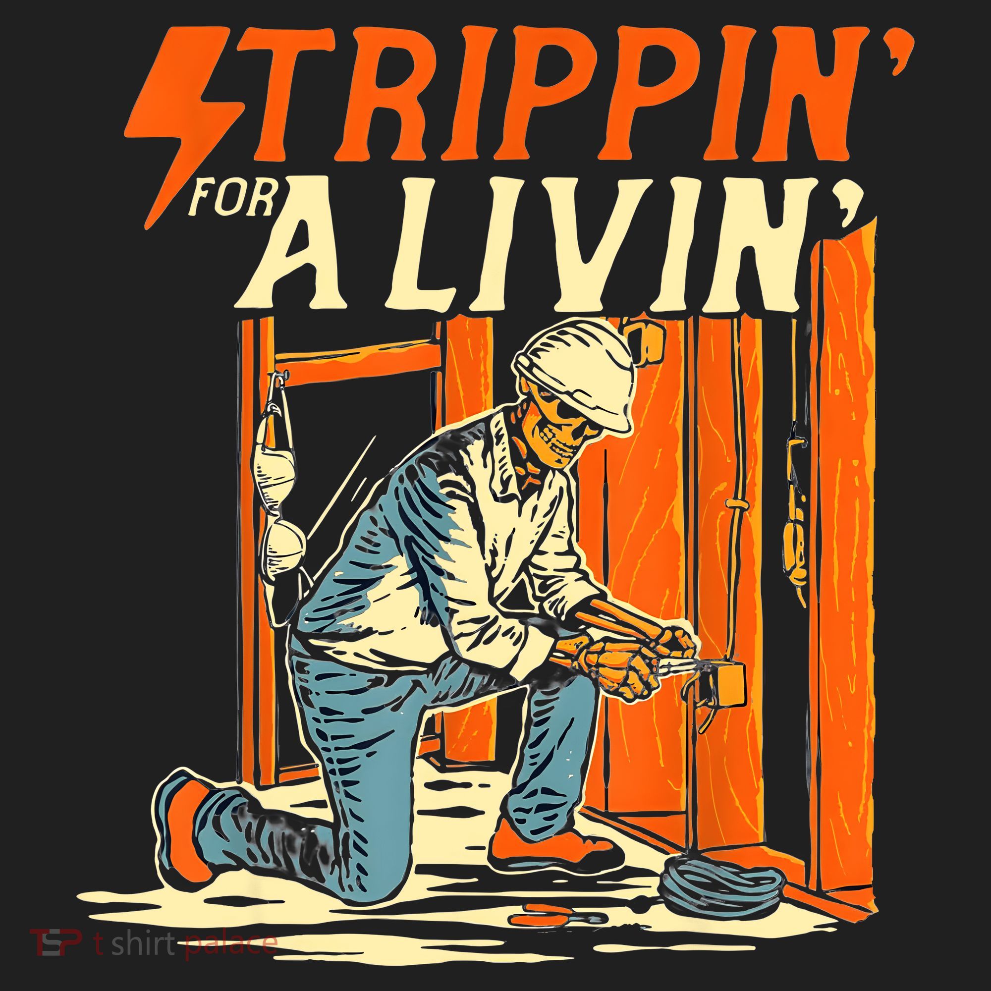 Stripping For A Living Electrician Work Electrical Worker Hat