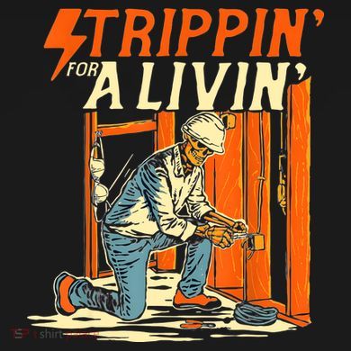 Stripping For A Living Electrician Work Electrical Worker Tall Hoodie
