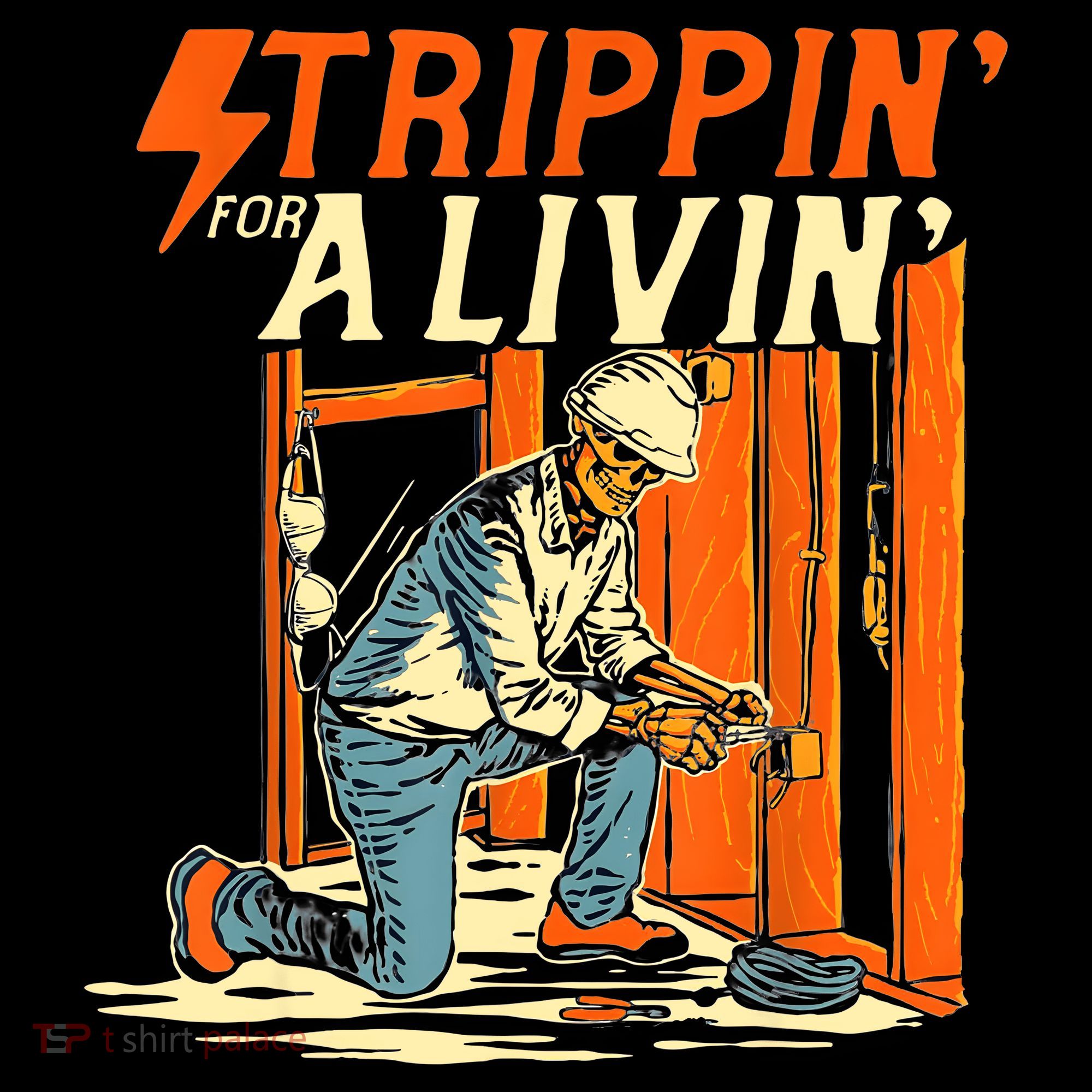 Stripping For A Living Electrician Work Electrical Worker Women's T-Shirt