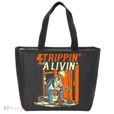 Stripping For A Living Electrician Work Electrical Worker Tote Bag