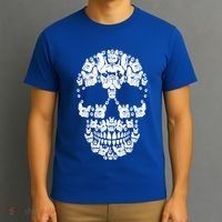 Skull French Bulldog Skeleton Halloween Costume Scary Gift T-Shirt thumb 3