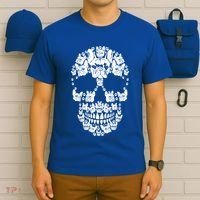 Skull French Bulldog Skeleton Halloween Costume Scary Gift T-Shirt thumb 6