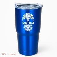 Skull French Bulldog Skeleton Halloween Costume Scary Gift Tumbler thumb 0