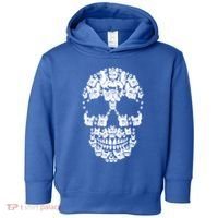 Skull French Bulldog Skeleton Halloween Costume Scary Gift Toddler Hoodie thumb 0