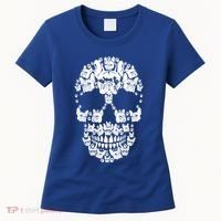Skull French Bulldog Skeleton Halloween Costume Scary Gift Women's T-Shirt thumb 0
