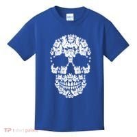 Skull French Bulldog Skeleton Halloween Costume Scary Gift Kids T-Shirt thumb 0