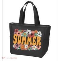 Summer Flowers Beautiful Summer Floral Retro Tote Bag thumb 3
