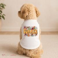 Summer Flowers Beautiful Summer Floral Retro Doggie Tank thumb 2