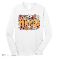 Summer Flowers Beautiful Summer Floral Retro Long Sleeve Shirt thumb 0