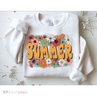 Summer Flowers Beautiful Summer Floral Retro Sweatshirt thumb 2