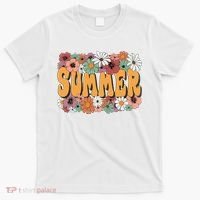 Summer Flowers Beautiful Summer Floral Retro T-Shirt thumb 0