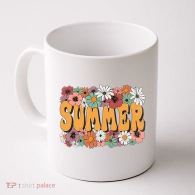 Summer Flowers Beautiful Summer Floral Retro Coffee Mug