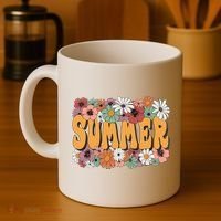 Summer Flowers Beautiful Summer Floral Retro Coffee Mug thumb 4