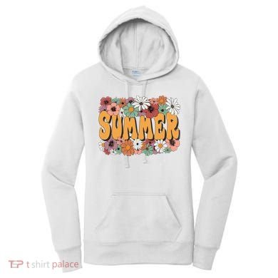 Summer Flowers Beautiful Summer Floral Retro Women's Hoodie