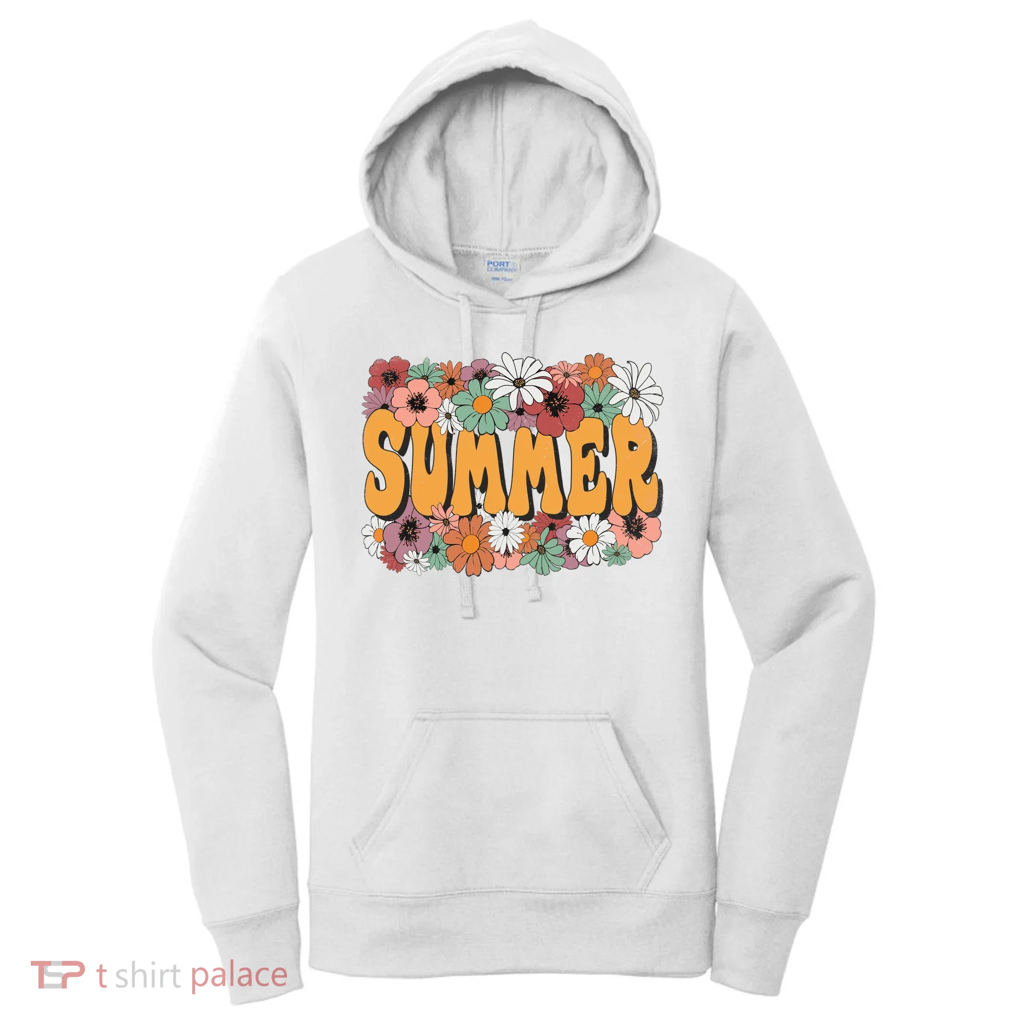 Summer Flowers Beautiful Summer Floral Retro Women's Hoodie