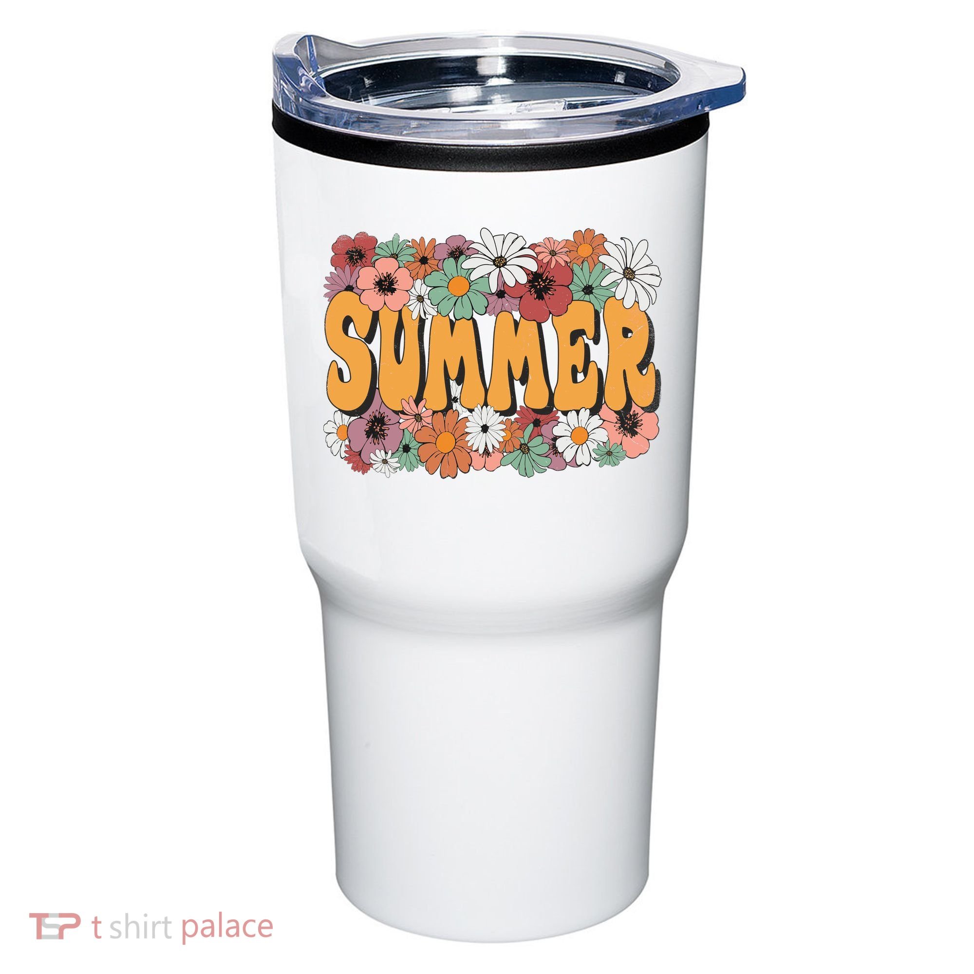 Summer Flowers Beautiful Summer Floral Retro Tumbler