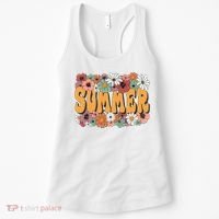 Summer Flowers Beautiful Summer Floral Retro Women's Tank Top thumb 0