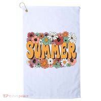 Summer Flowers Beautiful Summer Floral Retro Golf Towel thumb 0