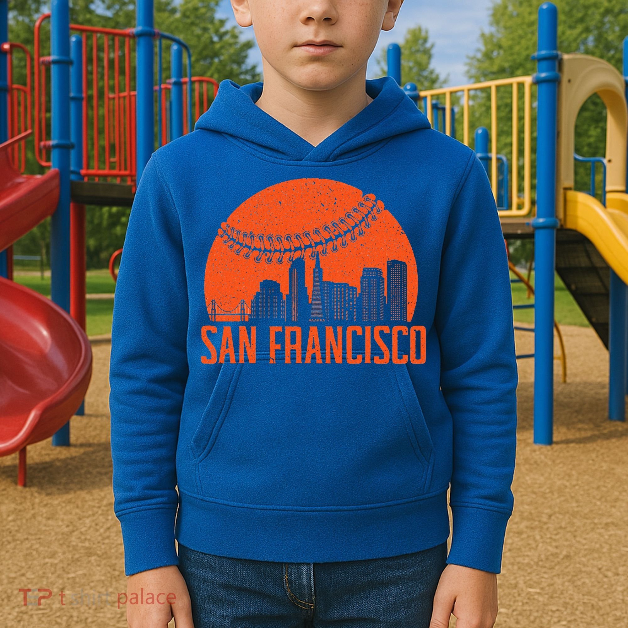 San Francisco Baseball Fan Kids Hoodie