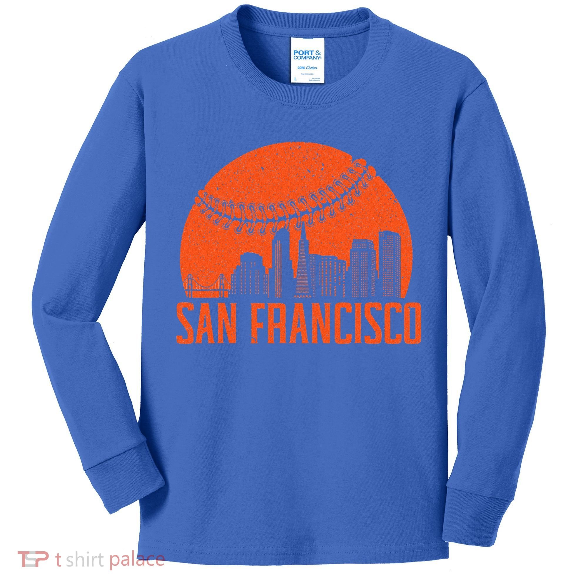 San Francisco Baseball Fan Kids Long Sleeve Shirt