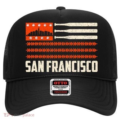 San Francisco Baseball Flag Patriotic Vintage Hat