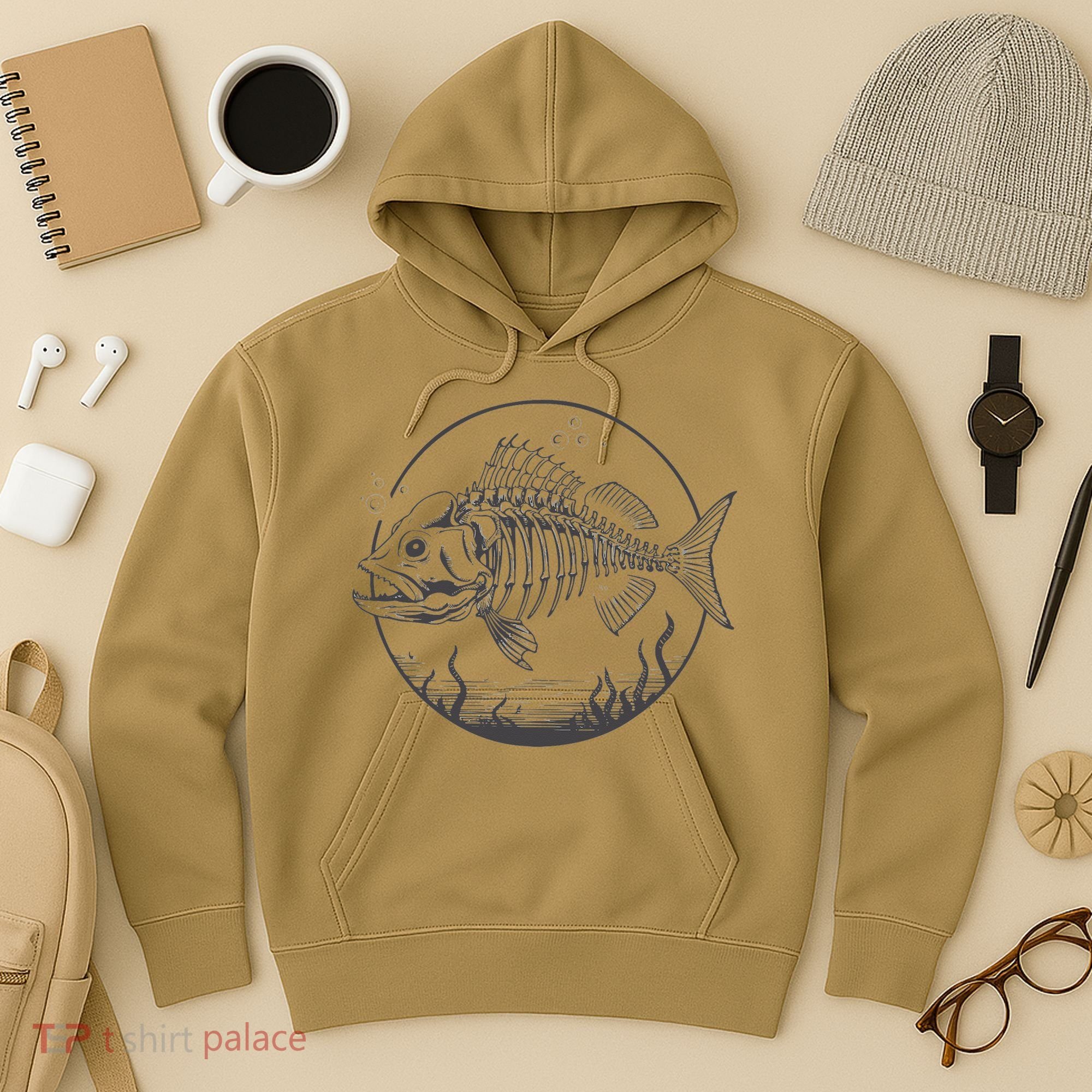 Skeleton Fish Bone Collectors Hoodie