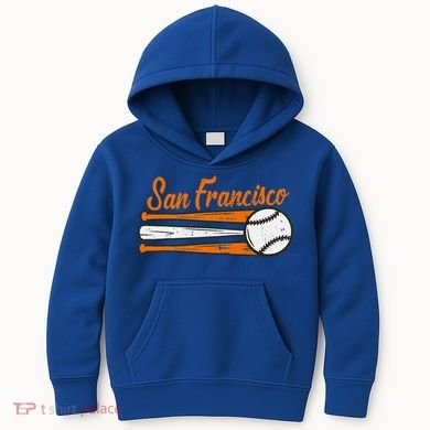 San Francisco Baseball Vintage Kids Hoodie