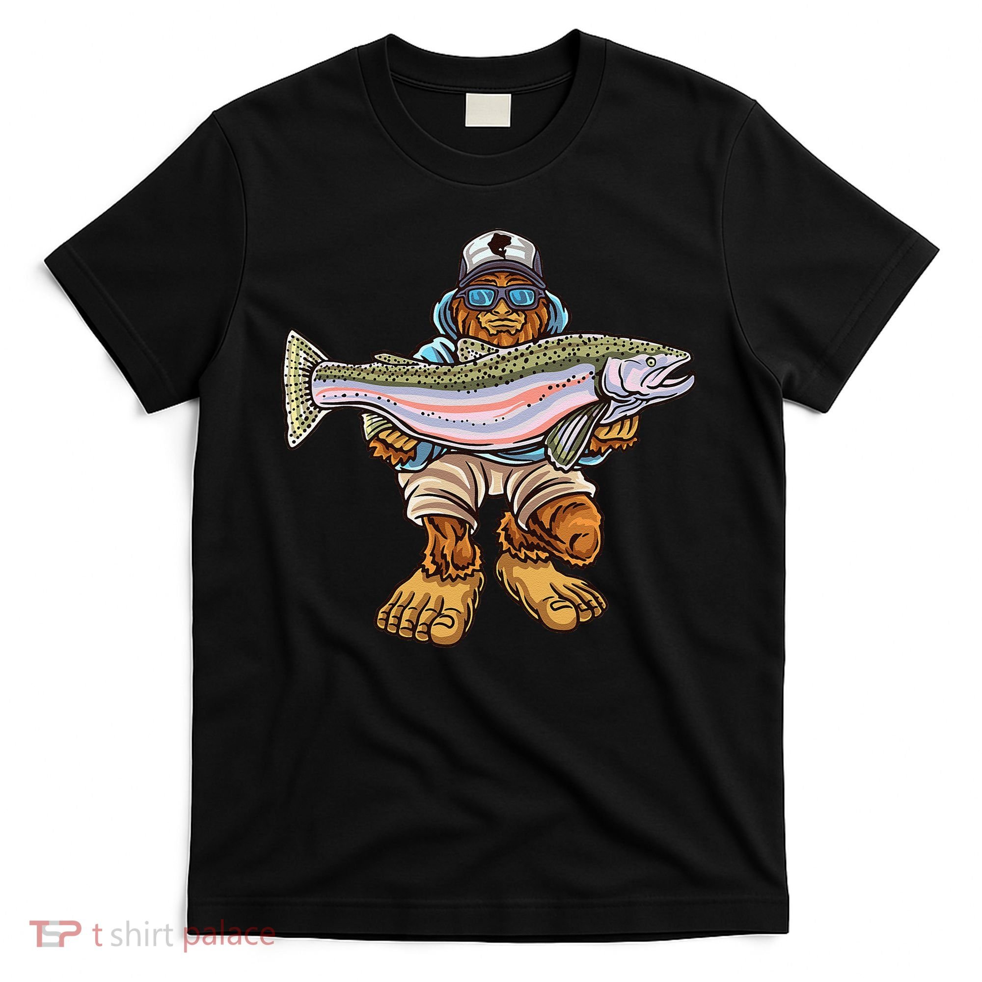 Steelhead Fishing Bigfoot Trout River Fisherman T-Shirt