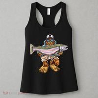 Steelhead Fishing Bigfoot Trout River Fisherman Women's Tank Top thumb 3