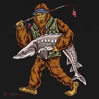 Sturgeon Fishing Bigfoot Fishermen T-Shirt thumb 7