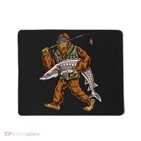 Sturgeon Fishing Bigfoot Fishermen Mousepad thumb 0