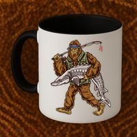 Sturgeon Fishing Bigfoot Fisher Gift Coffee Mug thumb 2