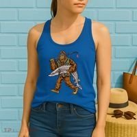 Sturgeon Fishing Bigfoot Fisher Gift Women's Tank Top thumb 2