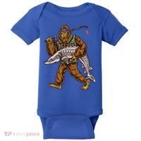 Sturgeon Fishing Bigfoot Fisher Gift Baby Bodysuit thumb 0